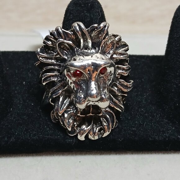 NWOT Fashion Jewelry Silver Tone Lion Head Men's Ring Size 10 #11 - Picture 5 of 14